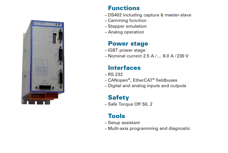 瑞士瑞諾Infranor緊湊型交流伺服驅(qū)動(dòng)器 PAC系列